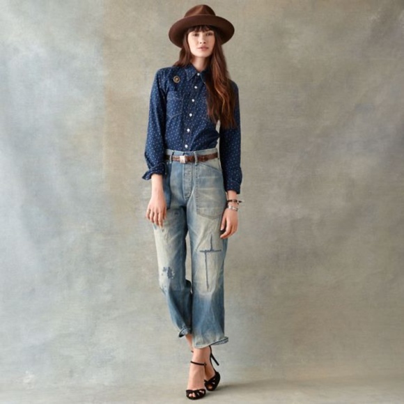 RRL Double RL Supply Co. Indigo Cotton Star women's worksheet - 4 - Picture 2 of 7